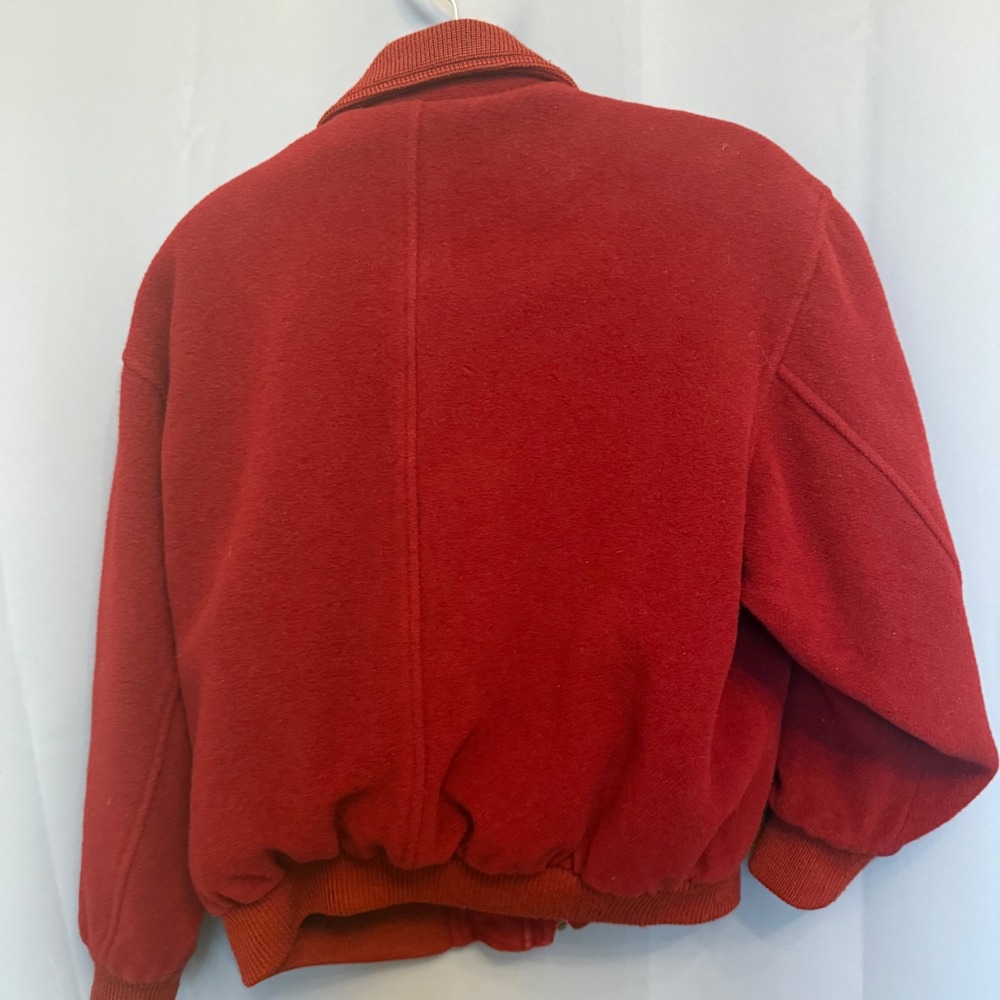 Arnold Palmer Red Wool Bomber Jacket Golf‎ Coat Collared Menswear - Picture 4 of 5